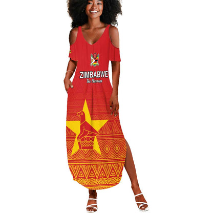 Custom Zimbabwe Cricket Summer Maxi Dress Go Champions