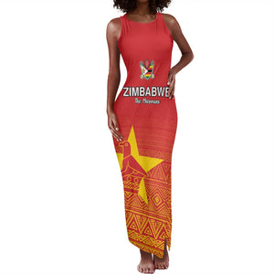 Custom Zimbabwe Cricket Tank Maxi Dress Go Champions