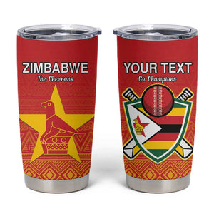 Custom Zimbabwe Cricket Tumbler Cup Go Champions