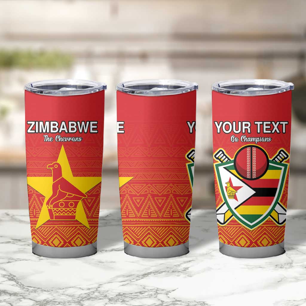 Custom Zimbabwe Cricket Tumbler Cup Go Champions