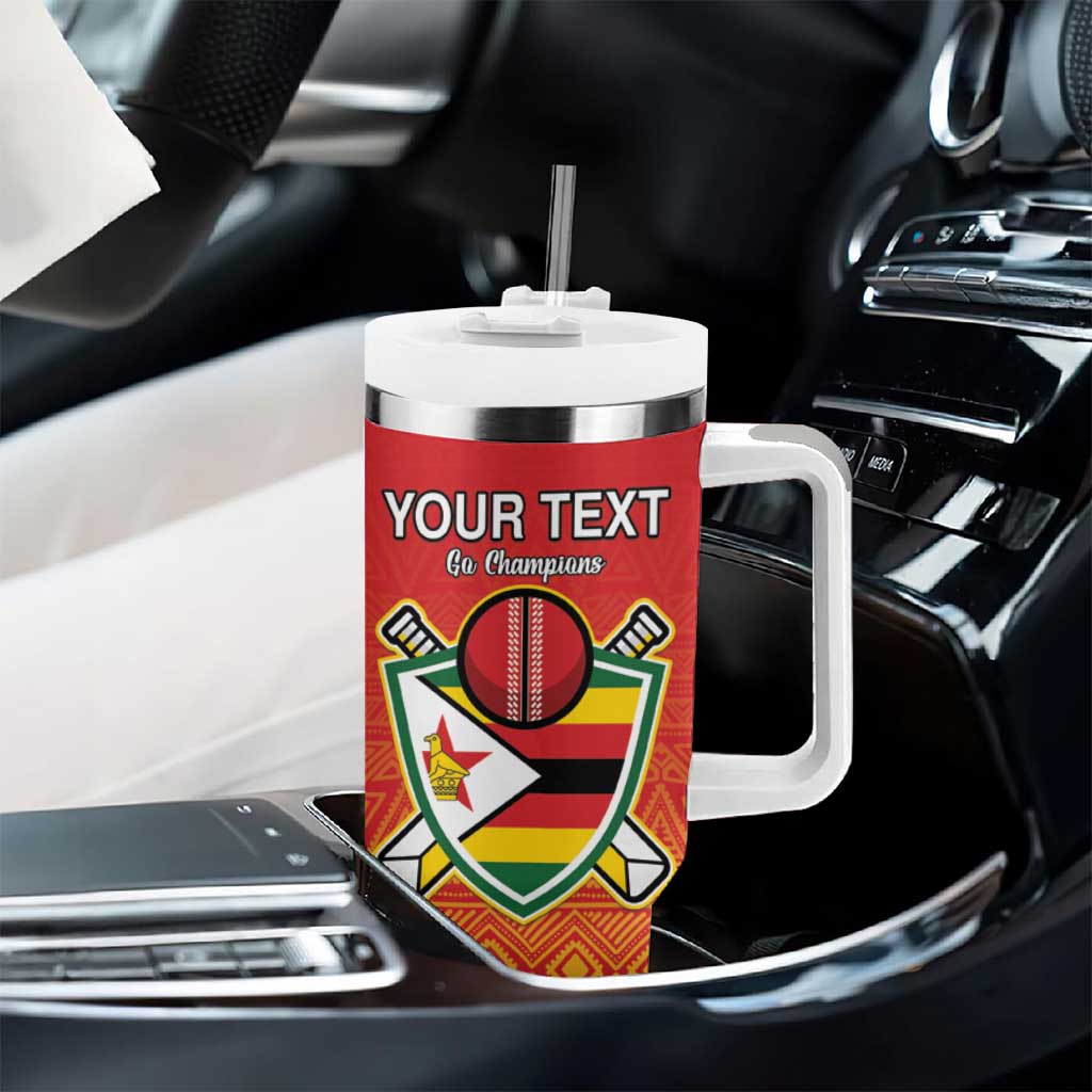 Custom Zimbabwe Cricket Tumbler With Handle Go Champions