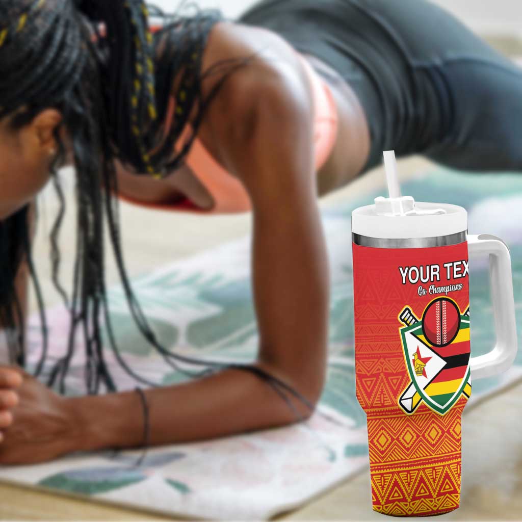 Custom Zimbabwe Cricket Tumbler With Handle Go Champions