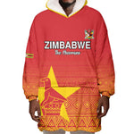 Custom Zimbabwe Cricket Wearable Blanket Hoodie Go Champions