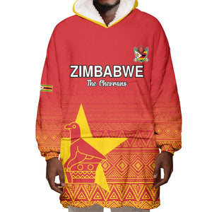 Custom Zimbabwe Cricket Wearable Blanket Hoodie Go Champions