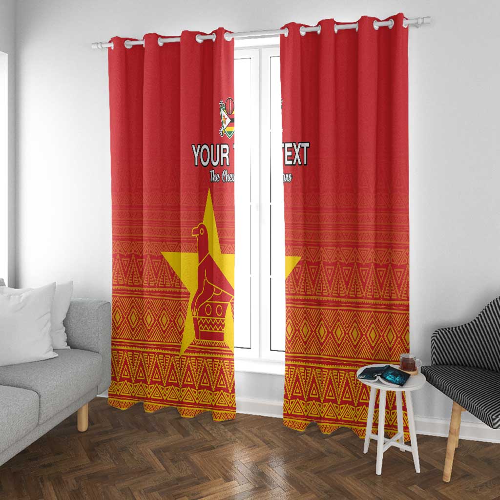 Custom Zimbabwe Cricket Window Curtain Go Champions