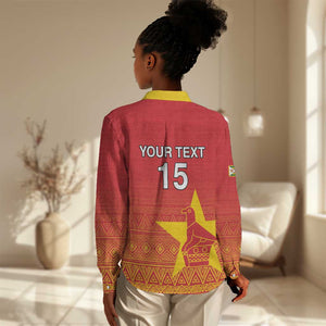 Custom Zimbabwe Cricket Women Casual Shirt Go Champions LT15