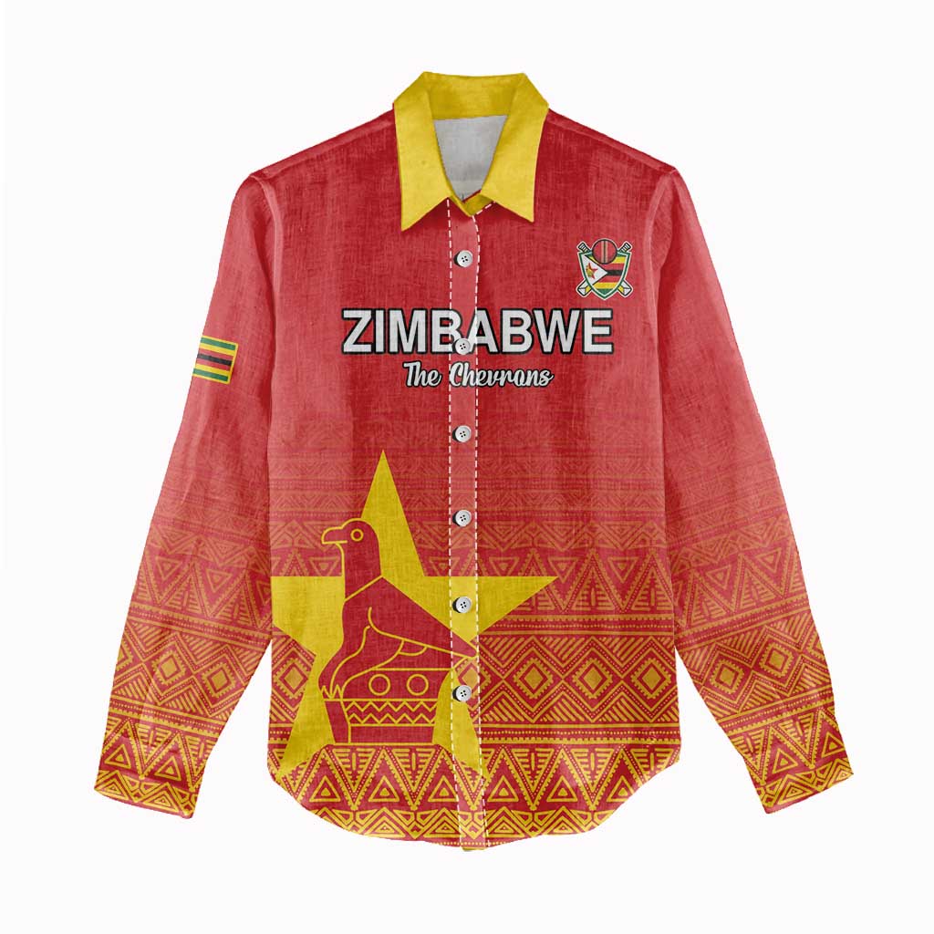 Custom Zimbabwe Cricket Women Casual Shirt Go Champions LT15