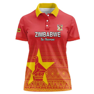 Custom Zimbabwe Cricket Women Polo Shirt Go Champions