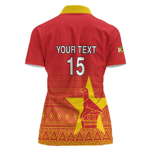 Custom Zimbabwe Cricket Women Polo Shirt Go Champions