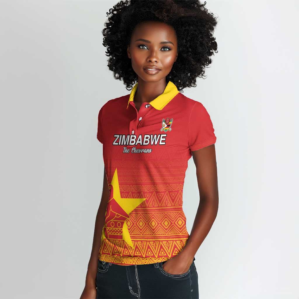 Custom Zimbabwe Cricket Women Polo Shirt Go Champions
