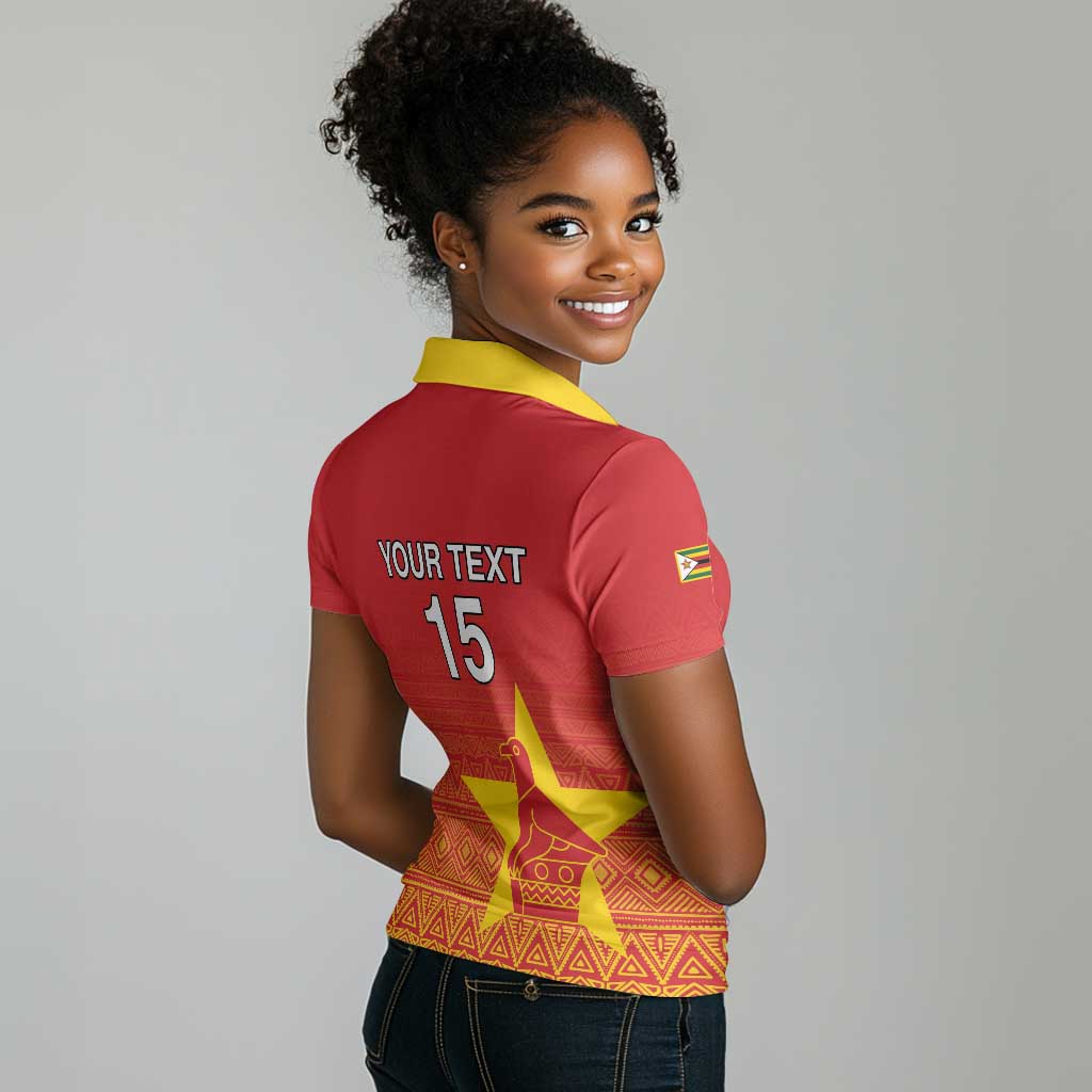 Custom Zimbabwe Cricket Women Polo Shirt Go Champions