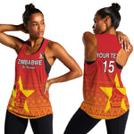 Custom Zimbabwe Cricket Women Racerback Tank Go Champions