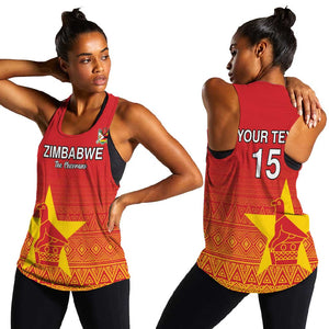 Custom Zimbabwe Cricket Women Racerback Tank Go Champions