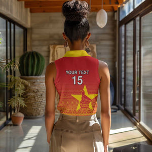Custom Zimbabwe Cricket Women Sleeveless Polo Shirt Go Champions