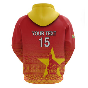 Custom Zimbabwe Cricket Zip Hoodie Go Champions