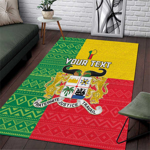 Personalised Afro Benin Area Rug Flag Style - African Pattern