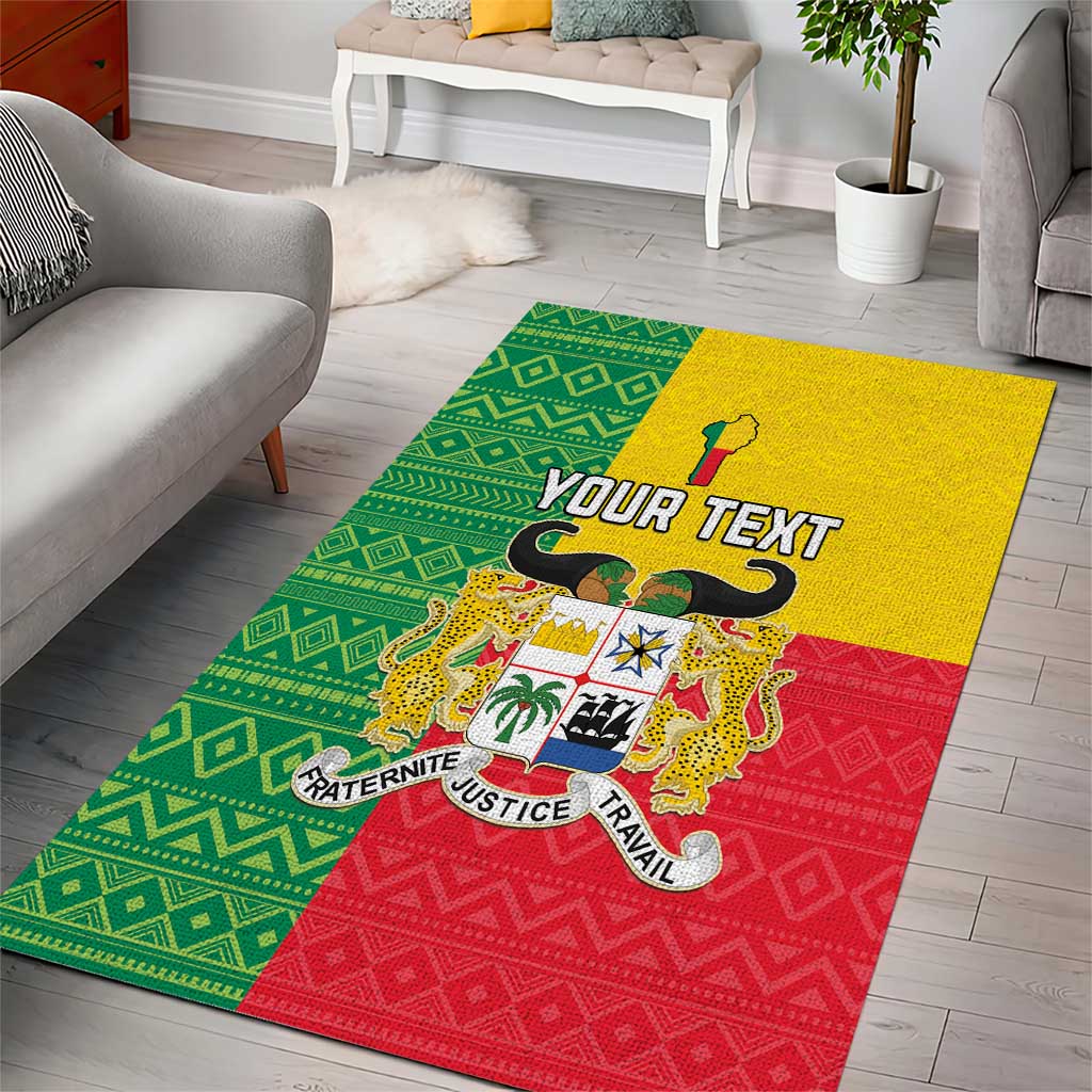 Personalised Afro Benin Area Rug Flag Style - African Pattern