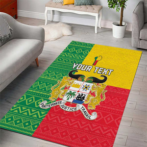 Personalised Afro Benin Area Rug Flag Style - African Pattern
