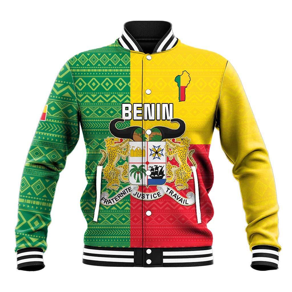 Personalised Afro Benin Baseball Jacket Flag Style - African Pattern