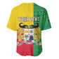 Personalised Afro Benin Baseball Jersey Flag Style - African Pattern