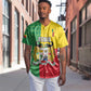 Personalised Afro Benin Baseball Jersey Flag Style - African Pattern