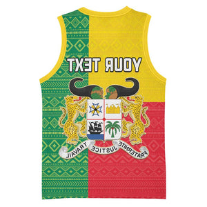 Personalised Afro Benin Basketball Jersey Flag Style - African Pattern - African Pride