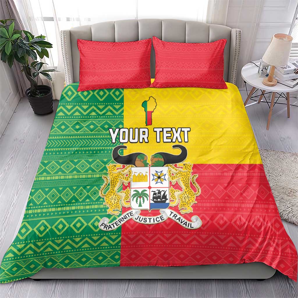 Personalised Afro Benin Bedding Set Flag Style - African Pattern