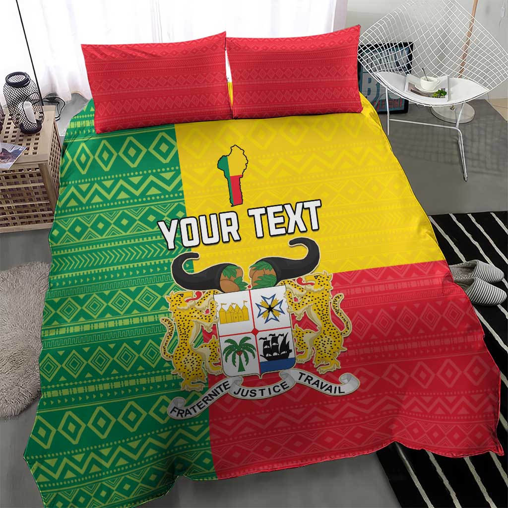 Personalised Afro Benin Bedding Set Flag Style - African Pattern