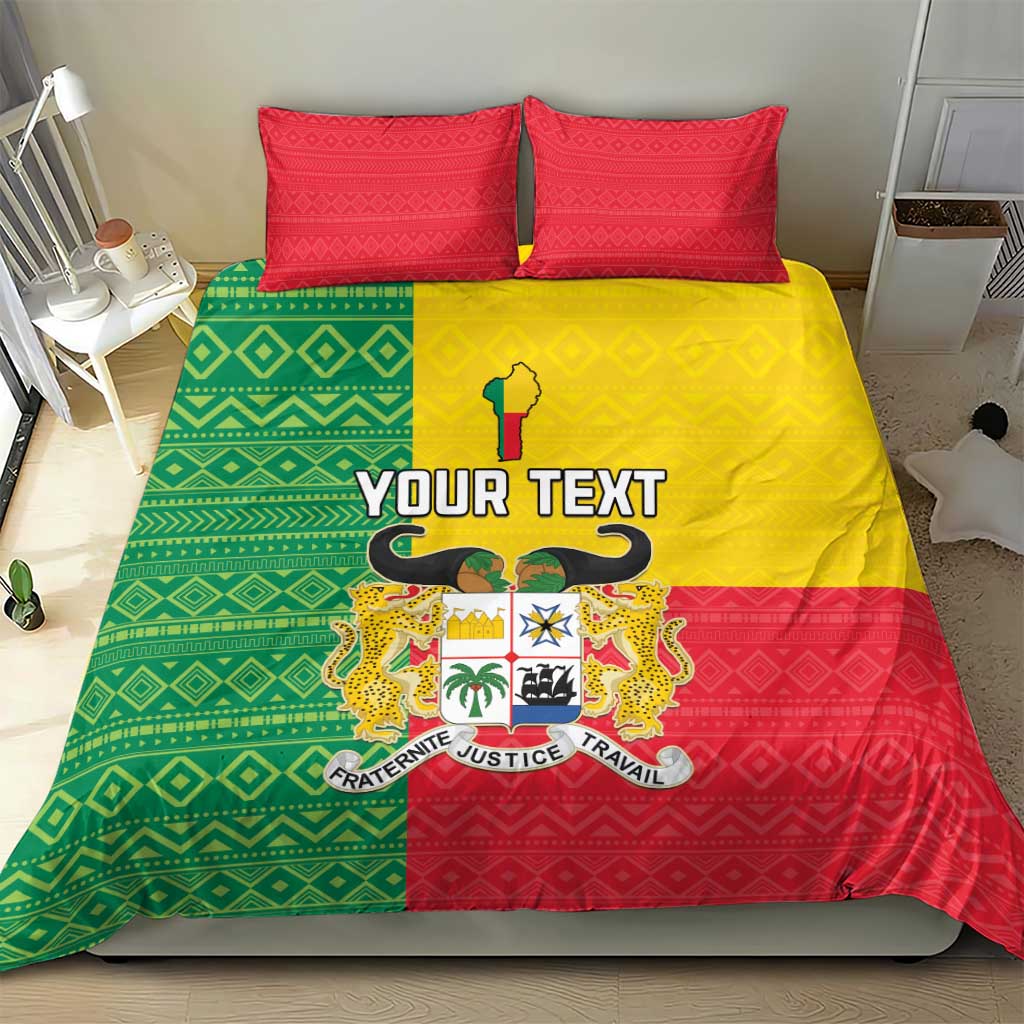 Personalised Afro Benin Bedding Set Flag Style - African Pattern