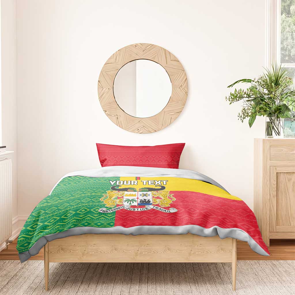 Personalised Afro Benin Bedding Set Flag Style - African Pattern
