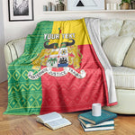 Personalised Afro Benin Blanket Flag Style - African Pattern