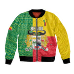 Personalised Afro Benin Bomber Jacket Flag Style - African Pattern