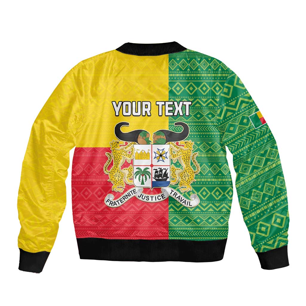 Personalised Afro Benin Bomber Jacket Flag Style - African Pattern
