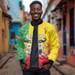 Personalised Afro Benin Bomber Jacket Flag Style - African Pattern
