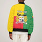 Personalised Afro Benin Bomber Jacket Flag Style - African Pattern