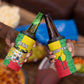 Personalised Afro Benin 4 in 1 Can Cooler Tumbler Flag Style - African Pattern