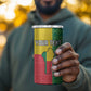 Personalised Afro Benin 4 in 1 Can Cooler Tumbler Flag Style - African Pattern
