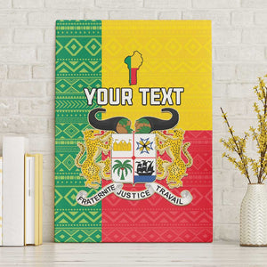 Personalised Afro Benin Canvas Wall Art Flag Style - African Pattern