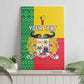 Personalised Afro Benin Canvas Wall Art Flag Style - African Pattern