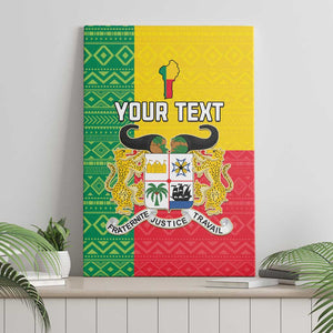 Personalised Afro Benin Canvas Wall Art Flag Style - African Pattern