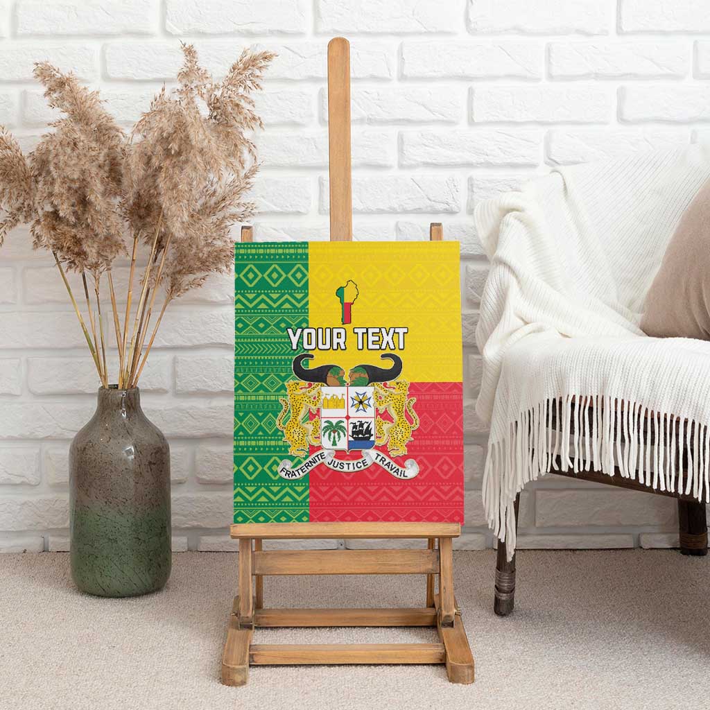 Personalised Afro Benin Canvas Wall Art Flag Style - African Pattern