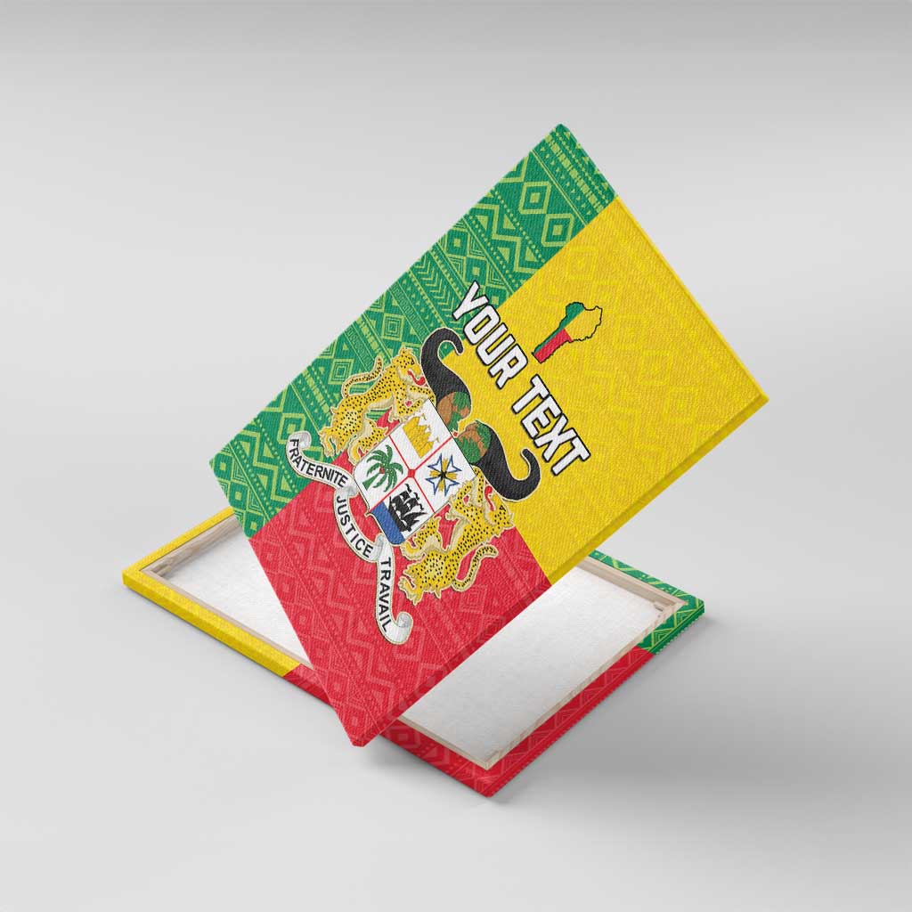 Personalised Afro Benin Canvas Wall Art Flag Style - African Pattern