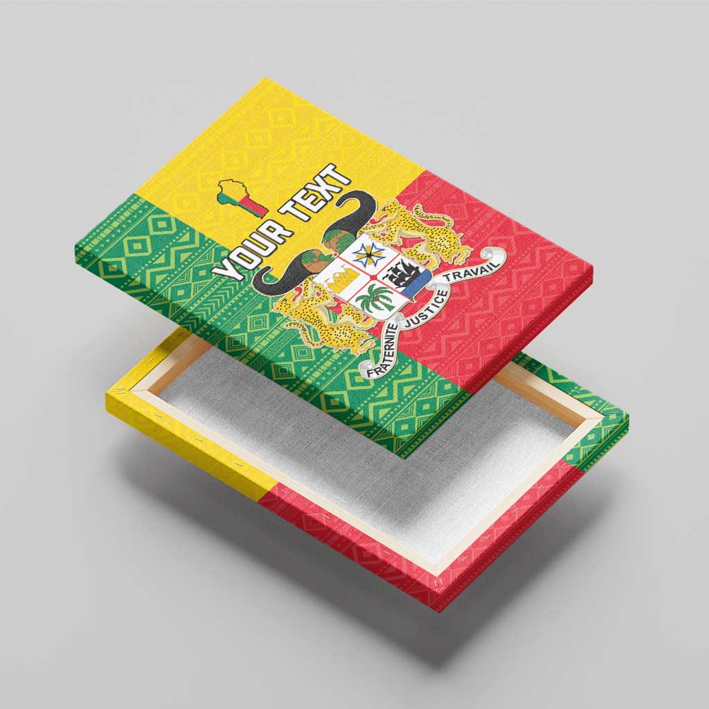 Personalised Afro Benin Canvas Wall Art Flag Style - African Pattern