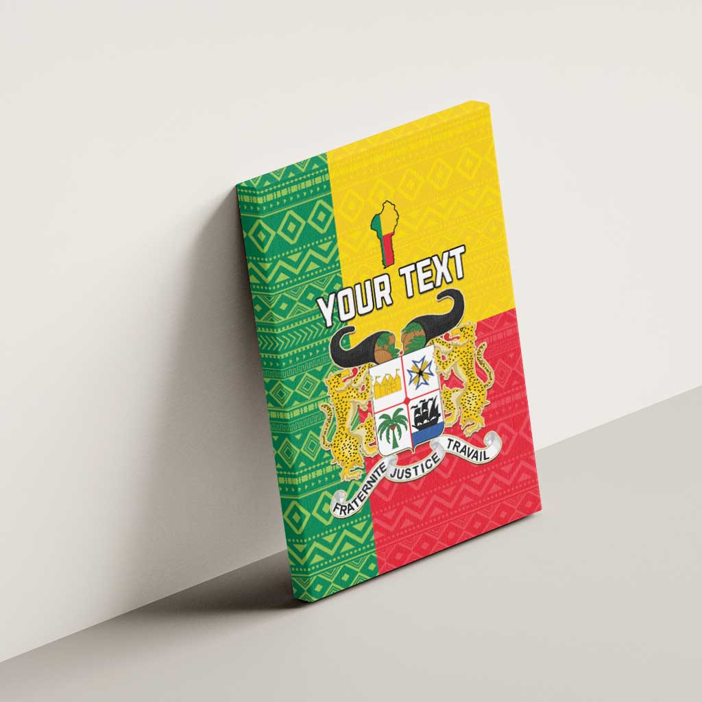 Personalised Afro Benin Canvas Wall Art Flag Style - African Pattern