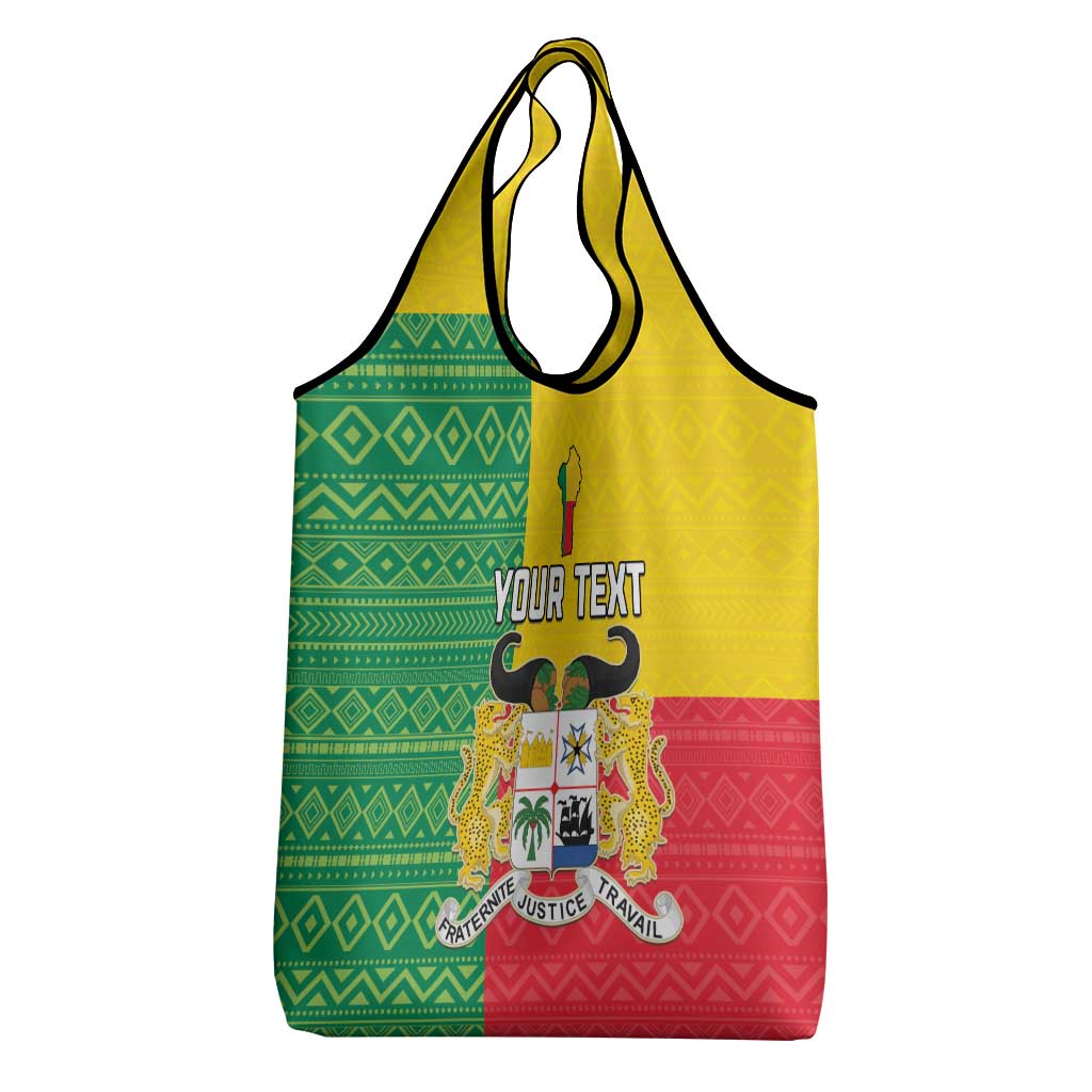 Personalised Afro Benin Grocery Bag Flag Style - African Pattern