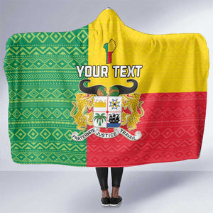 Personalised Afro Benin Hooded Blanket Flag Style - African Pattern