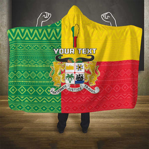 Personalised Afro Benin Hooded Blanket Flag Style - African Pattern