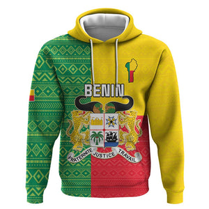 Personalised Afro Benin Hoodie Flag Style - African Pattern