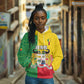 Personalised Afro Benin Hoodie Flag Style - African Pattern