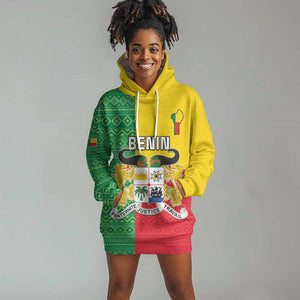 Personalised Afro Benin Hoodie Dress Flag Style - African Pattern
